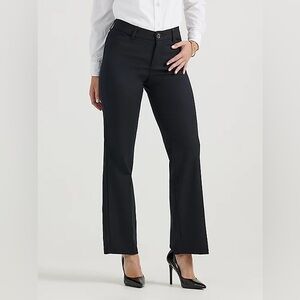 Lee 18W Tall Regular Fit Mid Rise Trouser Pant Black